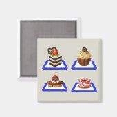 Delicious Cake Stand Magnet Magneet (Voorkant / Achterkant)
