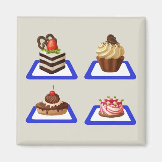 Delicious Cake Stand Magnet Magneet (Voorkant)