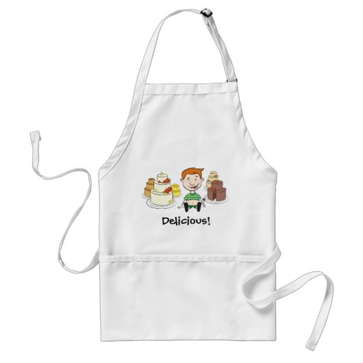 Delicious Cakes Apron Standaard Schort (Voorkant)