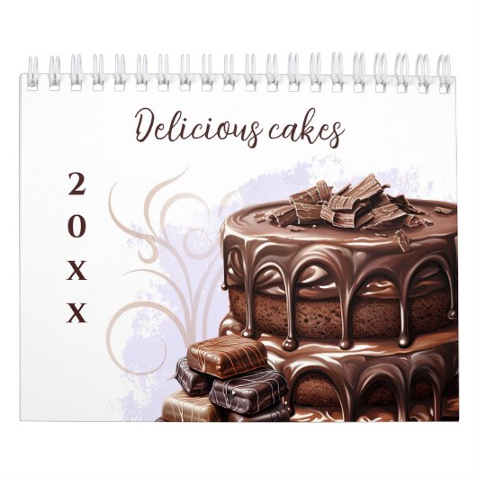 Delicious Cakes Waterverf Wall Calendar Kalender (Hoes)