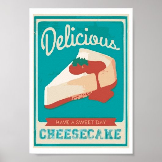 Delicious Cheesecake Poster (Voorkant)