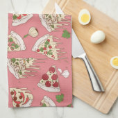 Delicious Cheesy Pizza Pattern Theedoek (Quarter Fold)