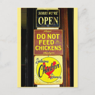 Delicious Chicken Dinners Funny Sign Briefkaart