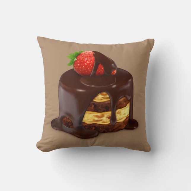 Delicious Chocolade Ice Cream Cake Kussen (Voorkant)