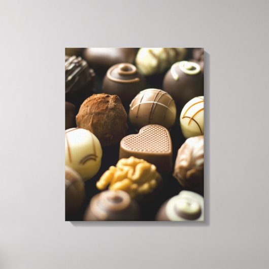 Delicious chocoladepralines canvas afdruk (Voorkant)