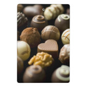 Delicious chocoladepralines mini klembord (Achterkant)