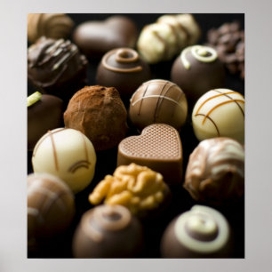Delicious chocoladepralines poster