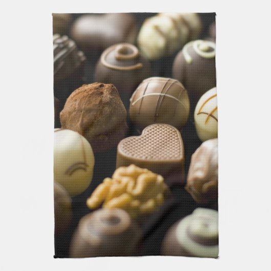 Delicious chocoladepralines theedoek (Verticaal)