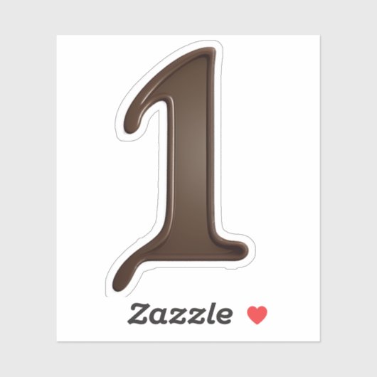 Delicious chocolatienummer 1 sticker (Vel)