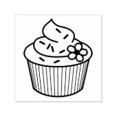 Delicious Cupcake met Frosting Zelfinktende Stempel (Design)