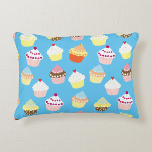 Delicious Decorated Birthday Cupcakes Accent Pillo Kussen