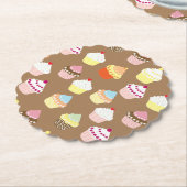 Delicious Decorated Birthday Cupcakes Kartonnen Onderzetters (Gekanteld)