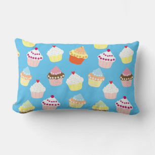 Delicious Decorated Birthday Cupcakes Lumbar Pillo Kussen