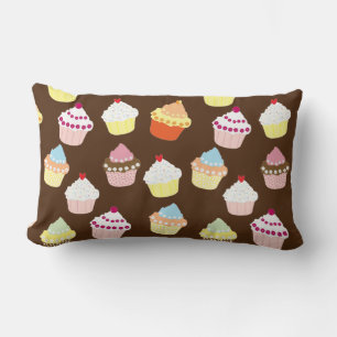 Delicious Decorated Birthday Cupcakes Lumbar Pillo Kussen