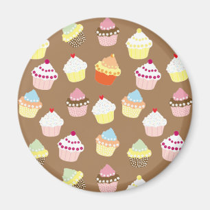 Delicious Decorated Birthday Cupcakes Magneet