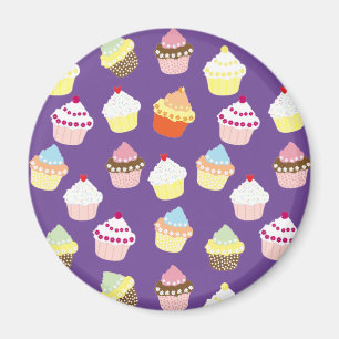 Delicious Decorated Birthday Cupcakes Magneet