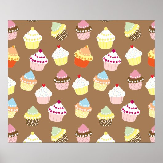 Delicious Decorated Birthday Cupcakes Poster (Voorkant)