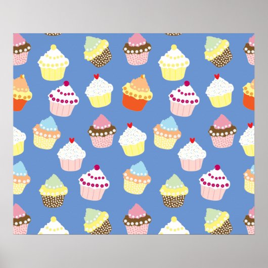 Delicious Decorated Birthday Cupcakes Poster (Voorkant)