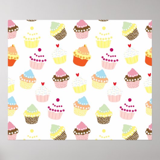 Delicious Decorated Birthday Cupcakes Poster (Voorkant)