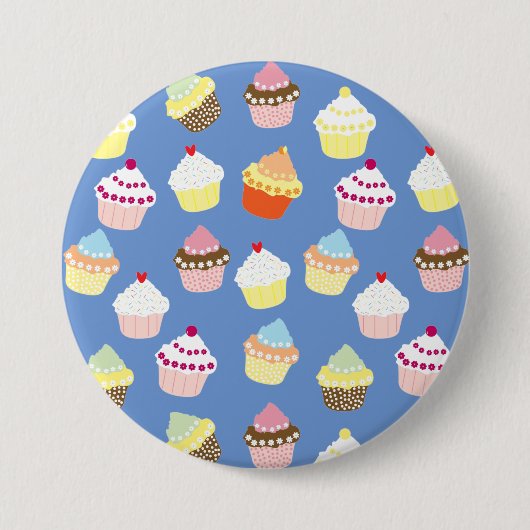 Delicious Decorated Birthday Cupcakes Ronde Button 7,6 Cm (Voorkant)