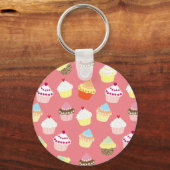 Delicious Decorated Birthday Cupcakes Sleutelhanger (Voorkant)