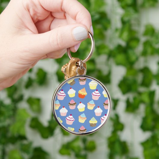 Delicious Decorated Birthday Cupcakes Sleutelhanger (Hand)