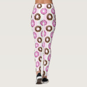 Delicious Donuts roze Stripes Pattern Leggings (Achterkant)