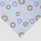 Delicious Donuts Tissue Paper on Blue Tissuepapier (Detail)