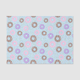 Delicious Donuts Tissue Paper op Blauw Tissuepapier