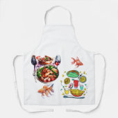 Delicious Duo - Food and Fish Art Design Schort (Voorkant)