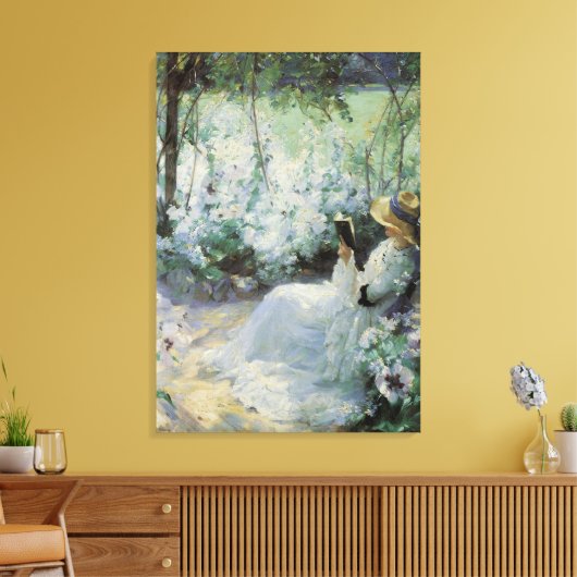 Delicious eenzaamheid van Frank Bramley, kunst Canvas Afdruk (Insitu (Woonkamer))