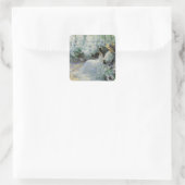 Delicious eenzaamheid van Frank Bramley, kunst Vierkante Sticker (Tas)