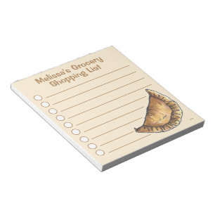 Delicious Empanada Personalized Grocery List Notitieblok