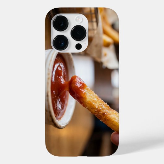 Delicious French Fry and Ketchup Dip iPhone Case (Achterkant)