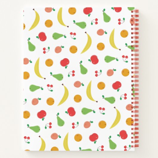 Delicious Fruit Pattern | Ontvangsten | Aangepaste Notitieboek (Achterkant)