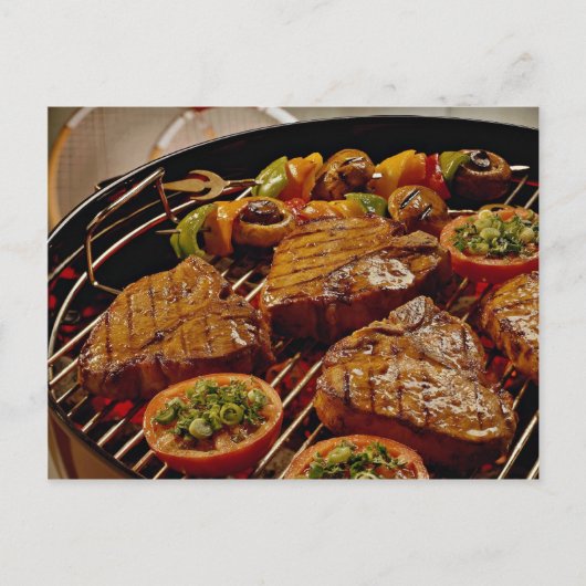 Delicious Grilled T-botsteaks Briefkaart (Voorkant)