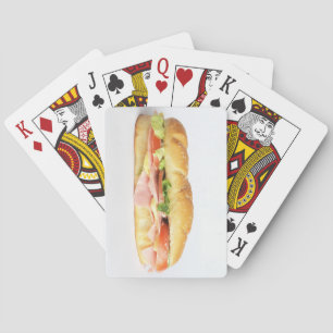 Delicious Ham & Cheese Sub Sandwich Pokerkaarten