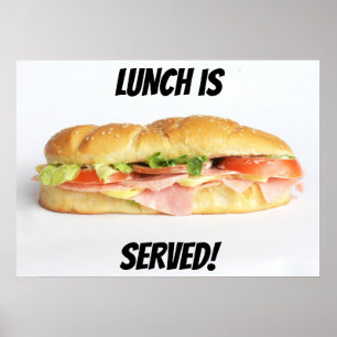 Delicious Ham & Cheese Sub Sandwich Poster