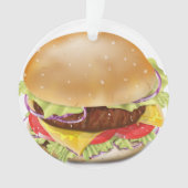 Delicious hamburger of cheeseburger. ornament (voorkant)