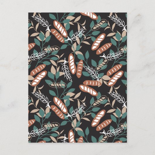 Delicious Homemade Baguette Bread Pattern Briefkaart (Voorkant)