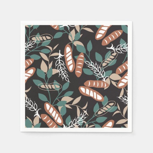 Delicious Homemade Baguette Bread Pattern Servet (Voorkant)