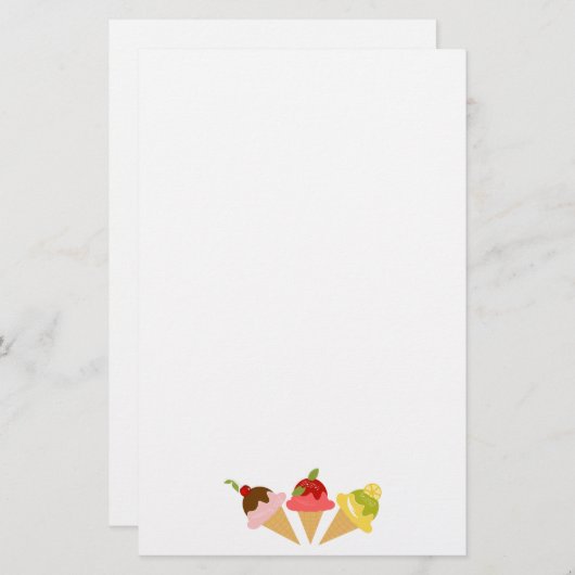 Delicious Ice Cream Briefpapier (Voorkant / Achterkant)