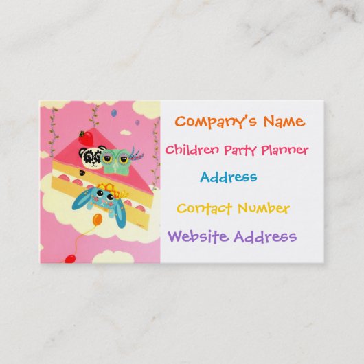 Delicious Imagination Party Visitekaartje (Voorkant)