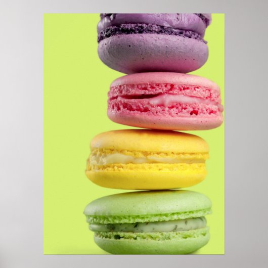 Delicious-kleurige maccaroons poster (Voorkant)