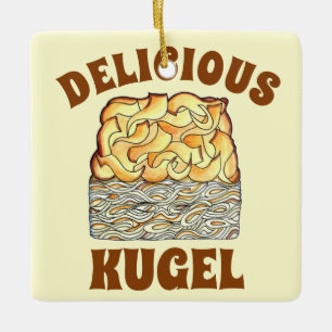 Delicious Kugel Jewish Egg Noodle Casserole Keramisch Ornament