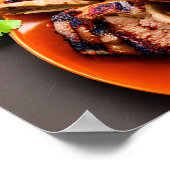 Delicious Lamb Thigh Steak in A Platter Poster (Hoek)