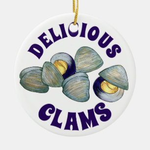 Delicious New England RI Steamed Clams Clambake Keramisch Ornament