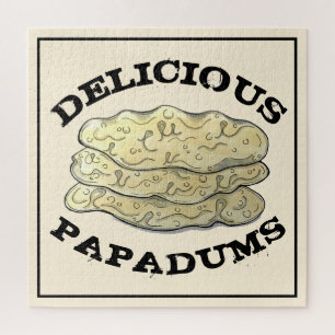 Delicious Papadums Indian Takeaway Food Flatbreads Legpuzzel