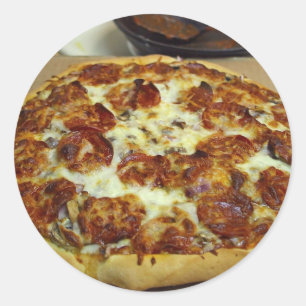 Delicious Pizza Ronde Sticker