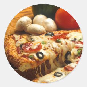 Delicious Pizza Ronde Sticker